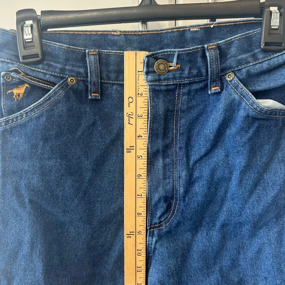 Vintage Wrangler Jeans Womens 12 Average Blue Denim High Rise Straight Leg USA